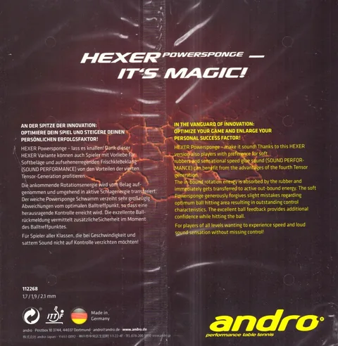 Andro Hexer Powersponge — фото 2